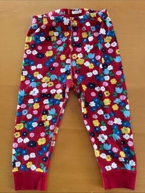 Hanna Andersson Red Floral Print Kids Leggings